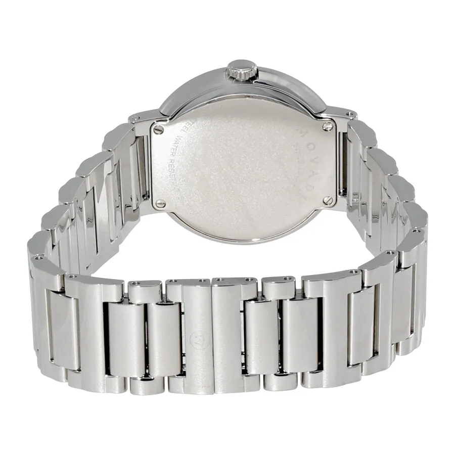 Movado Concerto Black Dial Stainless Steel Ladies Watch 0606419