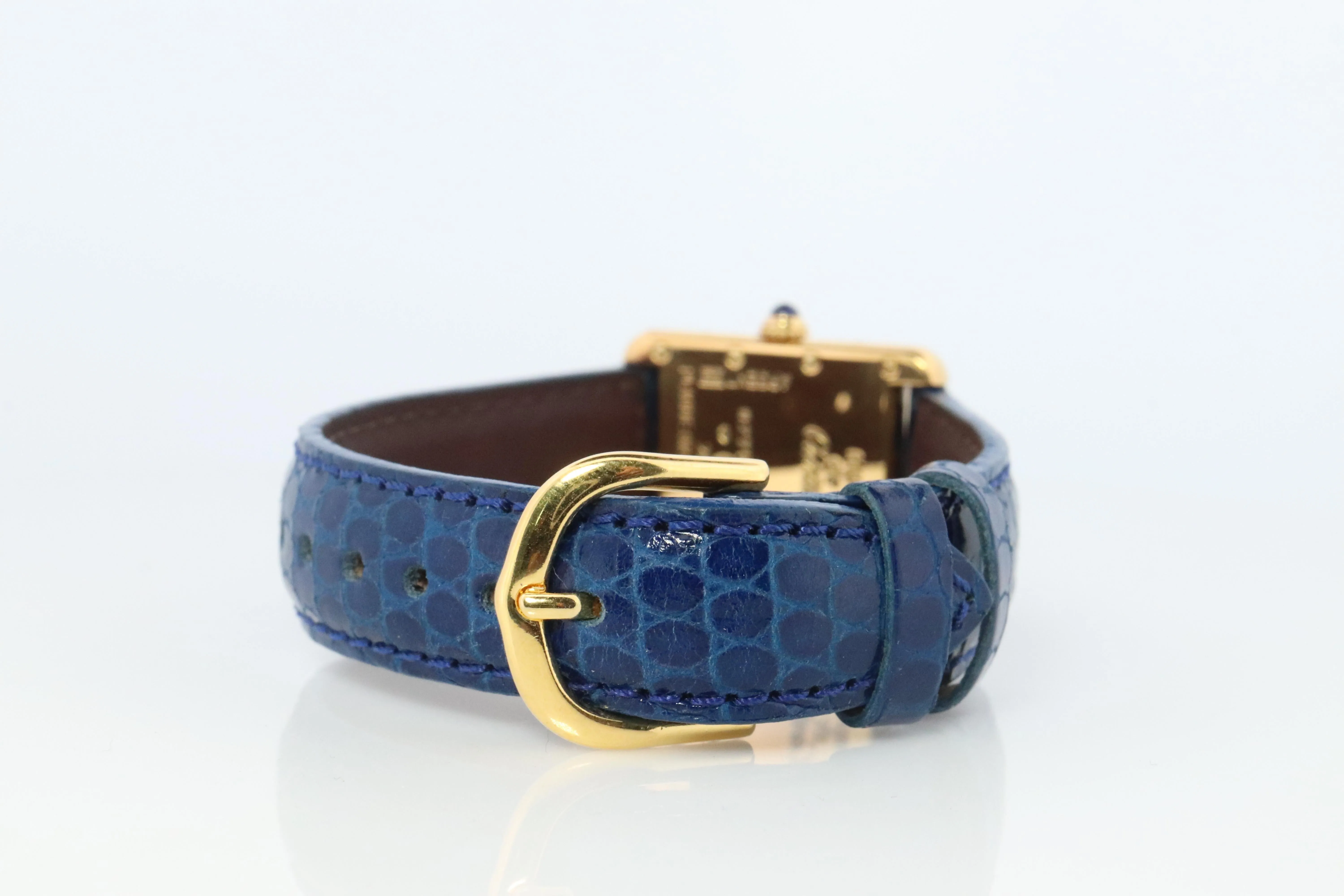 Must de Cartier Tank 2415 Watch. Vermeil ARGENT 925 Medium Tank