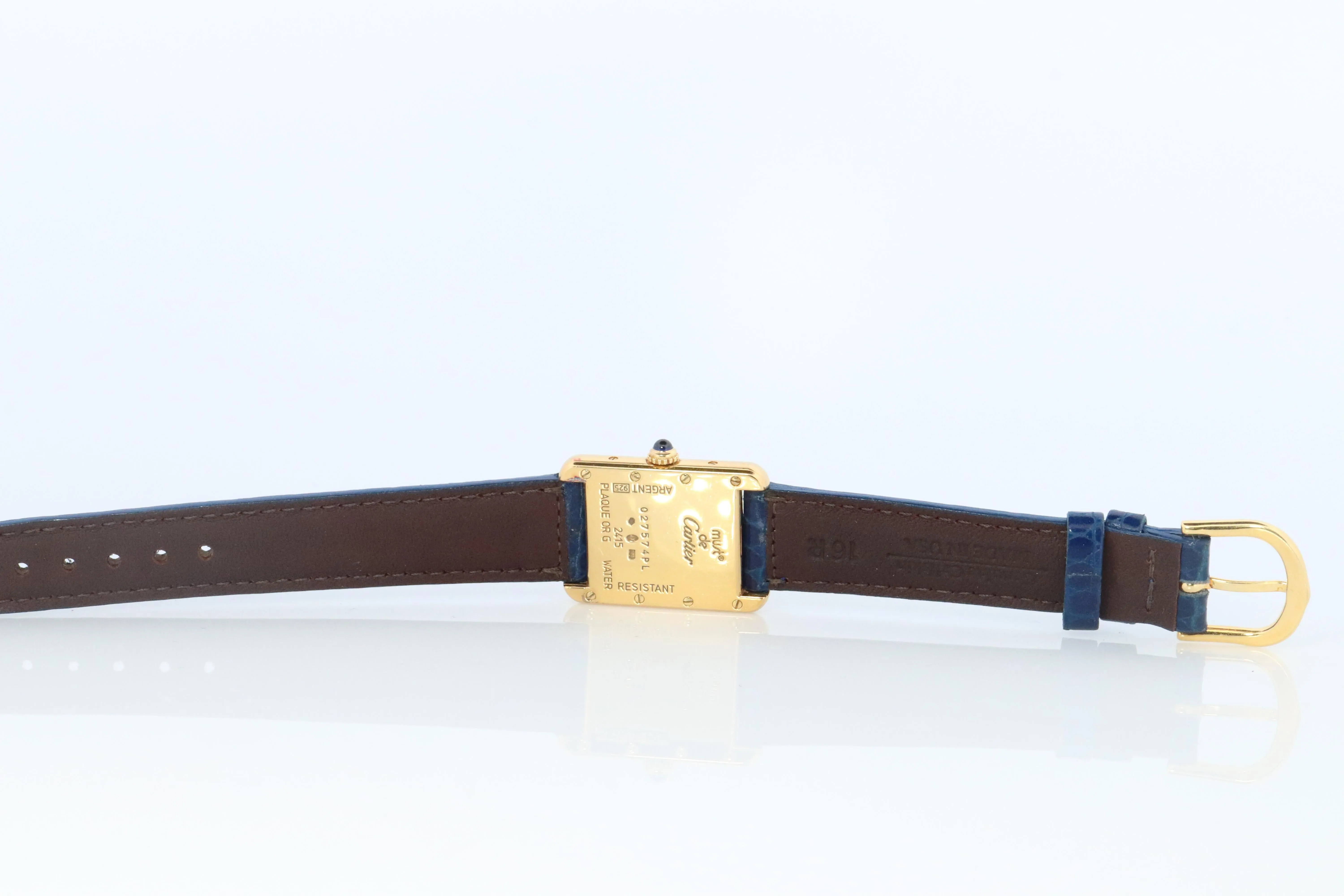 Must de Cartier Tank 2415 Watch. Vermeil ARGENT 925 Medium Tank