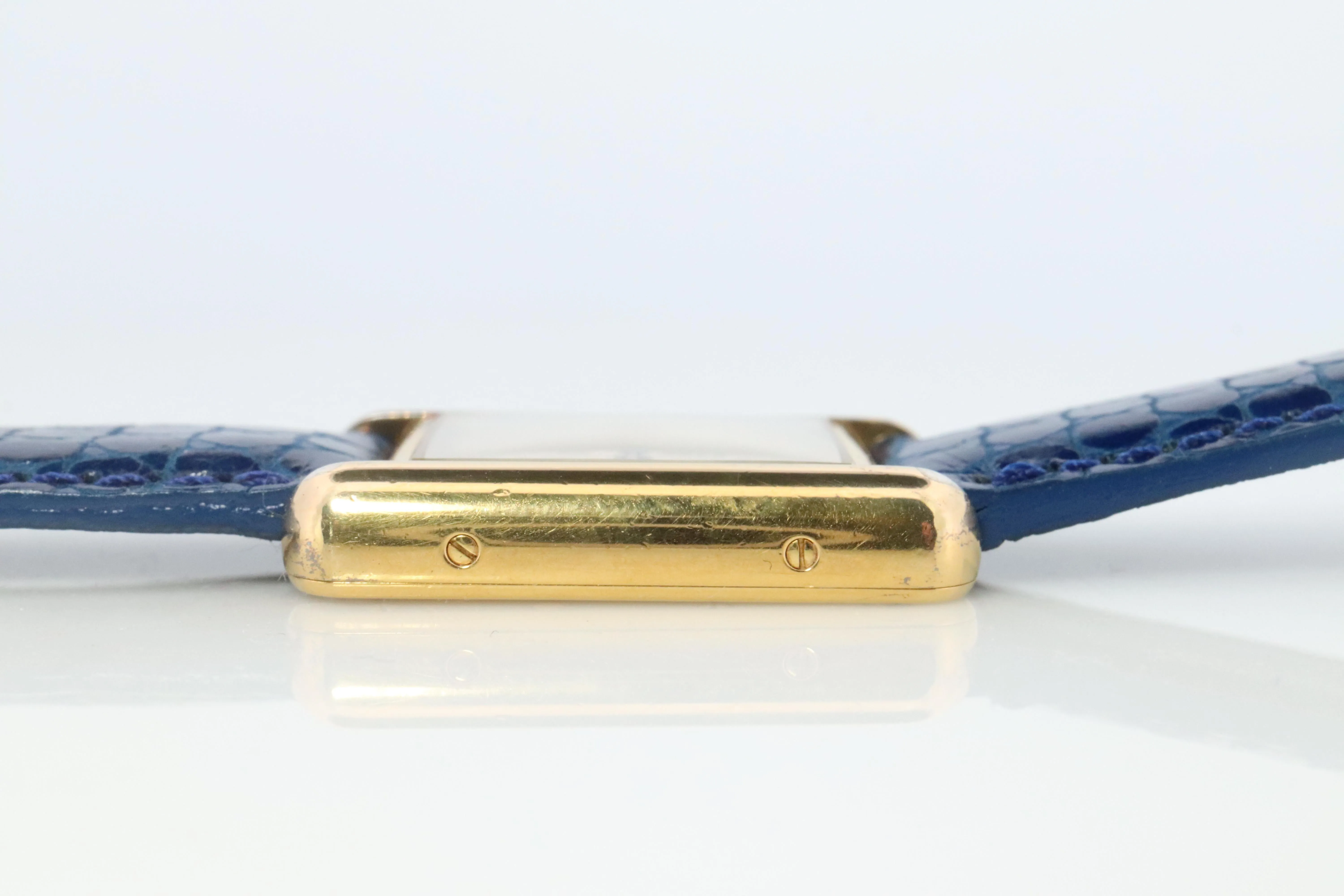 Must de Cartier Tank 2415 Watch. Vermeil ARGENT 925 Medium Tank
