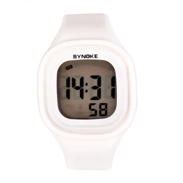New Fashion Unisex Waterproof Silicone Candy Color Square LED Digital Casual Sports Wrist Watch