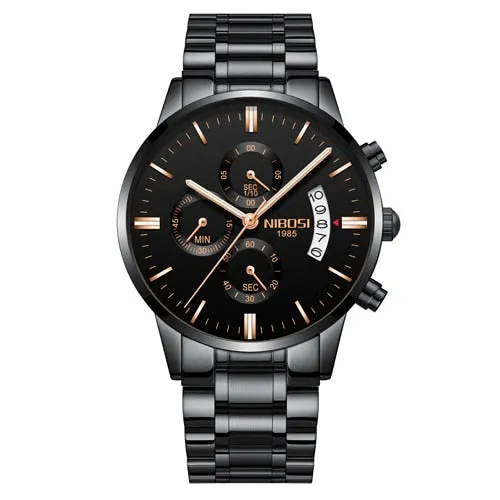 NIBOSI Relogio Masculino Men Watches Luxury Famous Top Brand Men&#39;s Fashion Casual Dress Watch Military Quartz Wristwatches Saat