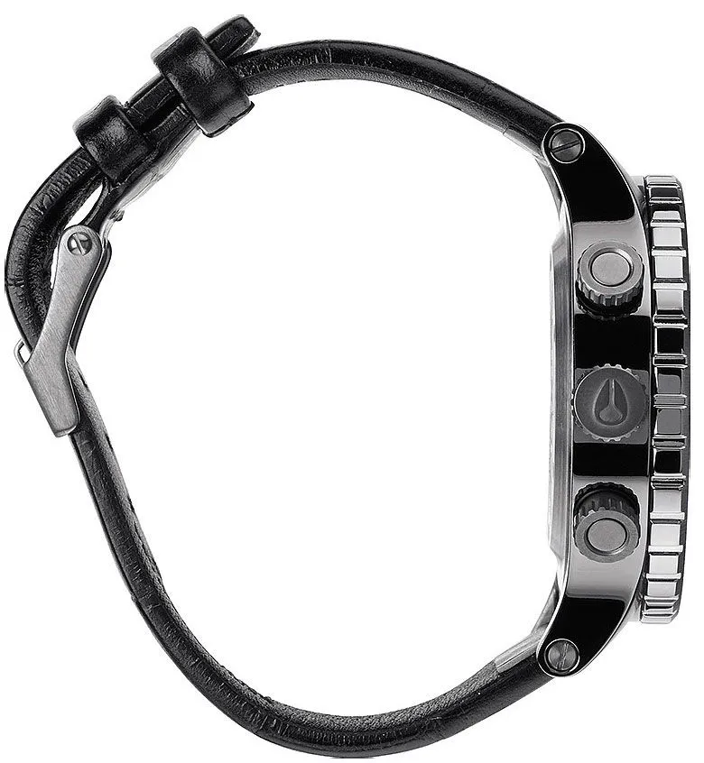 Nixon 48-20 Chrono Leather Black Gator Men's Watch Men's Watch A363-1886