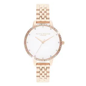 Olivia Burton Rose Gold Plated Rainbow Bezel Watch