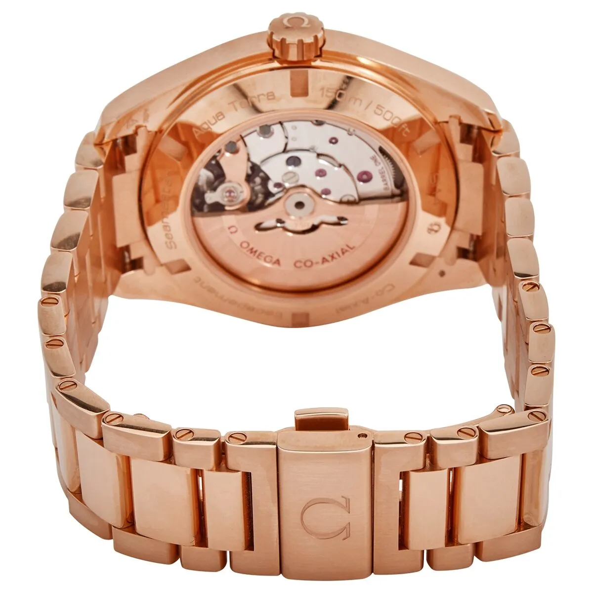 Omega Seamaster Aqua Terra Black Dial 18k Rose Gold Men's Watch 23150432206002