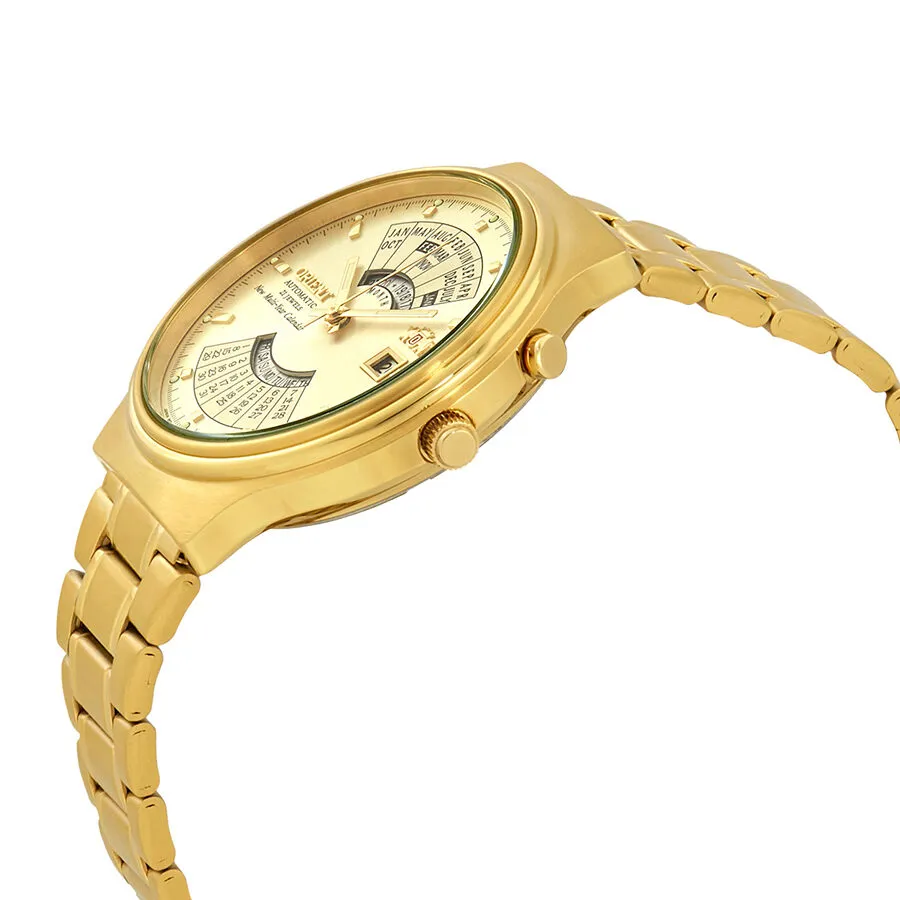 Orient Perpetual Calendar Automatic Gold Dial Men's Watch FEU00008CW