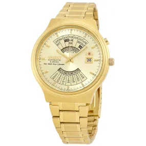 Orient Perpetual Calendar Automatic Gold Dial Men's Watch FEU00008CW