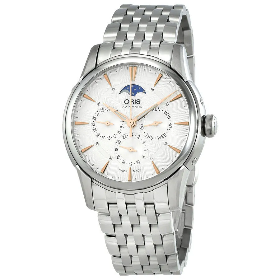 Oris Artelier Automatic Multi-Function Silver Dial Men's Watch 582-7689-4021MB 01 582 7689 4021-07 8 21 77