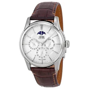 Oris Artelier Complication Silver Dial Brown Leather Men's Watch 01 582 7689 4051-07 5 21 70FC