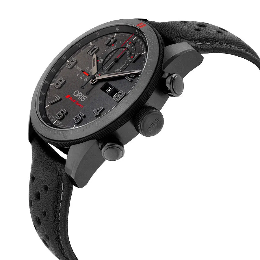 Oris Artix GT Audi Sport Chronograph Black Dial Black Leather Watch 778-7661-7784SET 01 778 7661 7784-Set LS