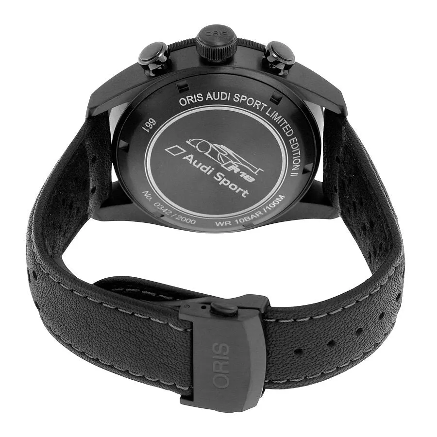 Oris Artix GT Audi Sport Chronograph Black Dial Black Leather Watch 778-7661-7784SET 01 778 7661 7784-Set LS