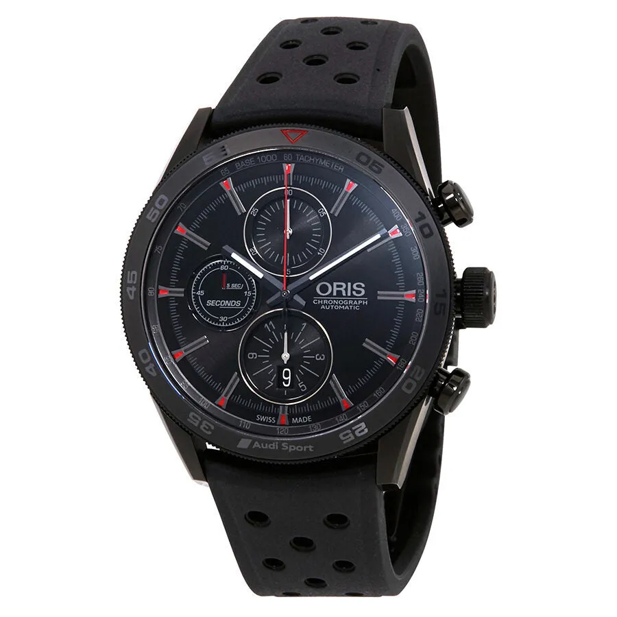 Oris Audi Sport Chronograph Black Dial Men's Watch 01 774 7661 7784-Set RS