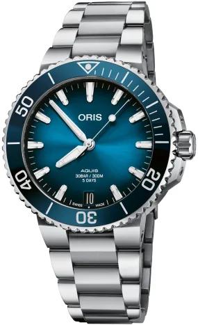 ORS Watch Aquis Date Calibre 4 Blue Bracelet