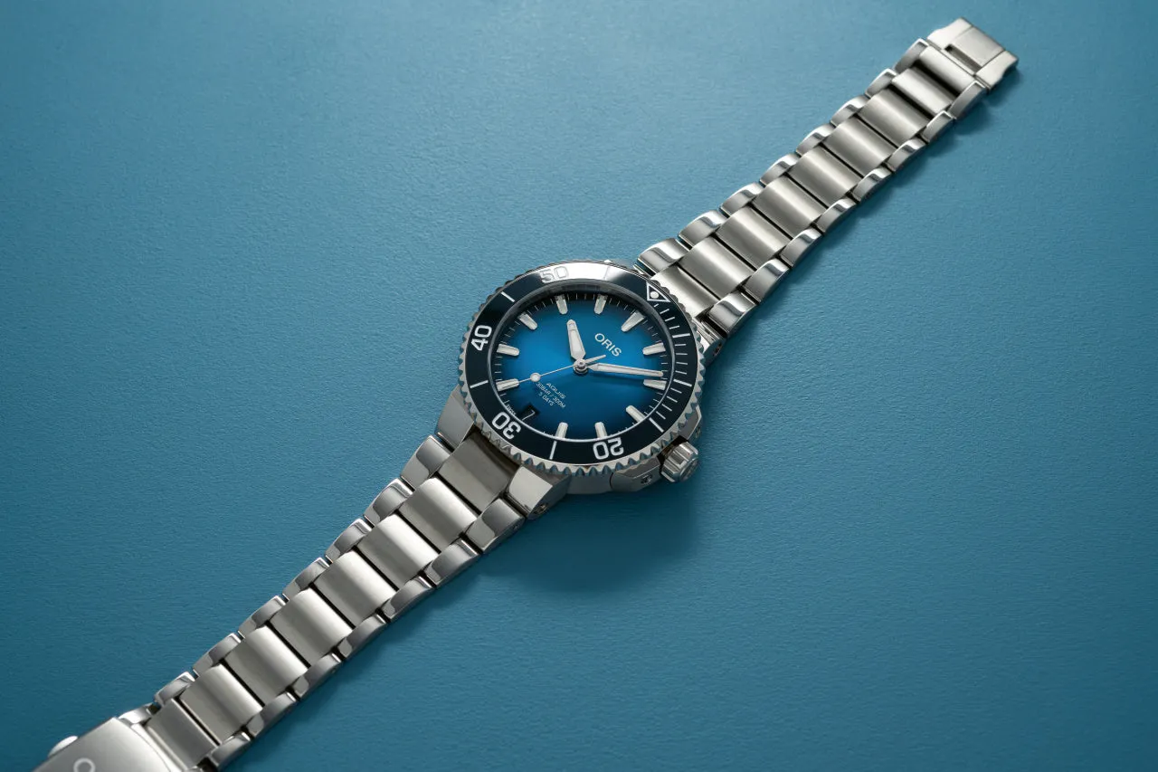 ORS Watch Aquis Date Calibre 4 Blue Bracelet
