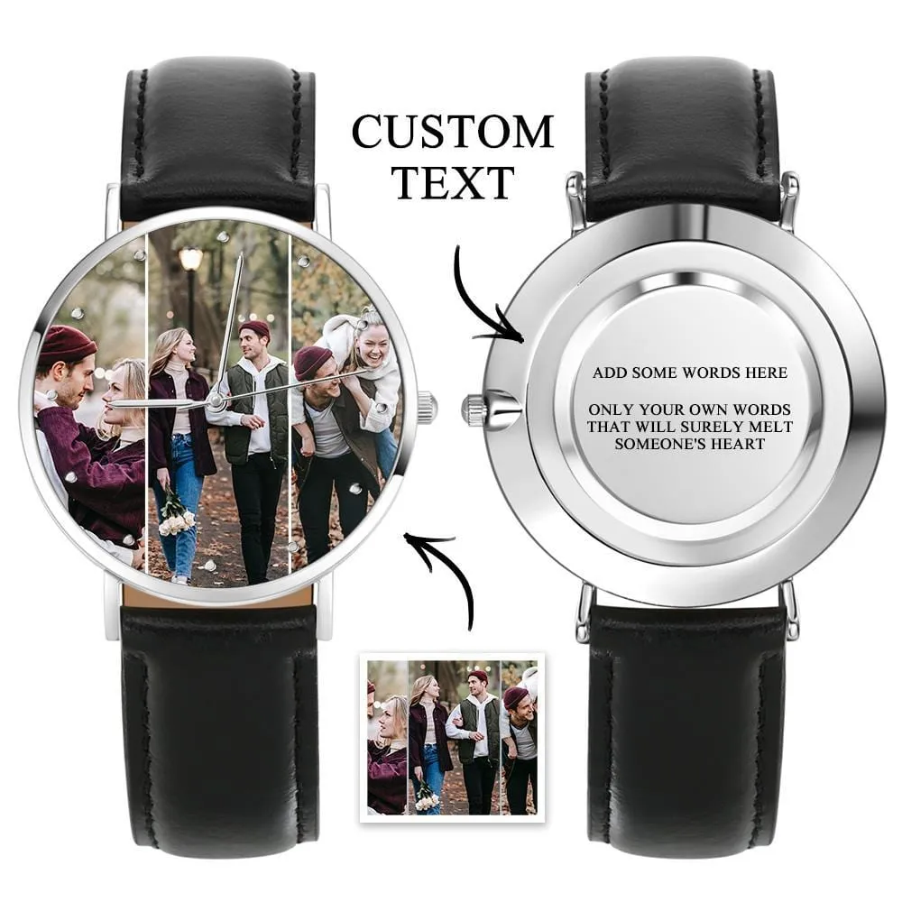 Photo Watch Engraved Watches for Men Gifts for Him