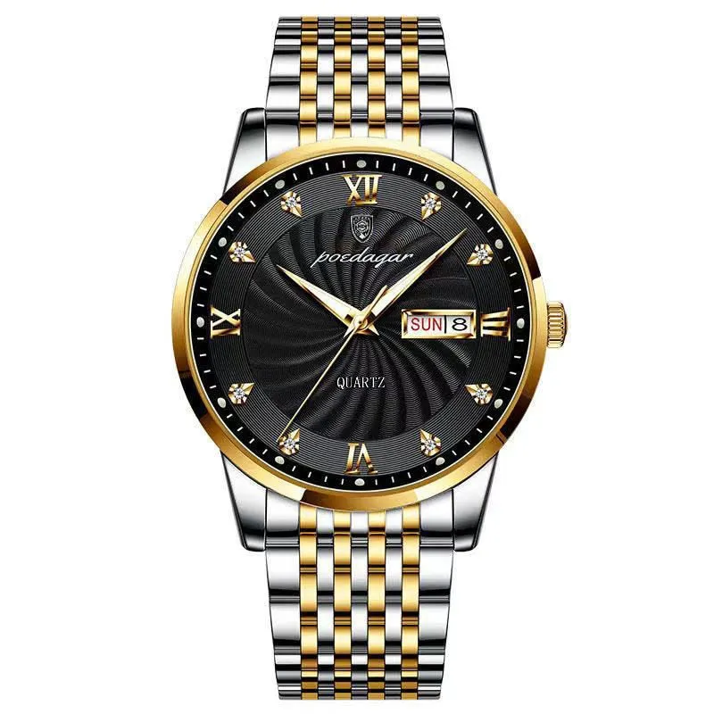POEDAGAR 2022 Fashion Watch Men Stainless Steel Top Brand Luxury Waterproof Luminous Wristwatch Mens Watches Sports  Quartz Date