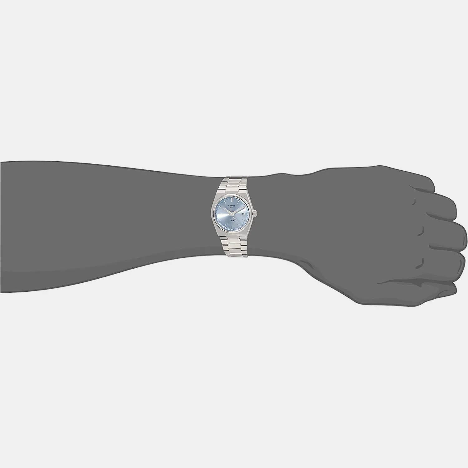 PRX Unisex Light Blue Dial Analog Stainless Steel Watch T1372101135100