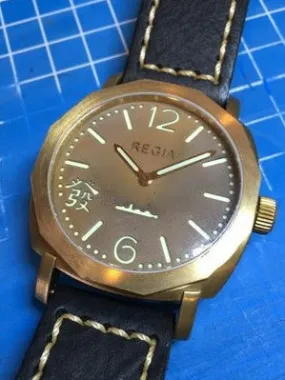 R106 / Custom made painted dial - Number dial (plain bezel) (free shipping) (1 piece only)