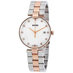 Rado Coupole White Mother of Pearl Dial Two-tone Ladies Watch R22853924