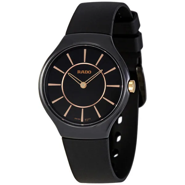 Rado Thinline Black Ceramic Ladies Watch R27742159