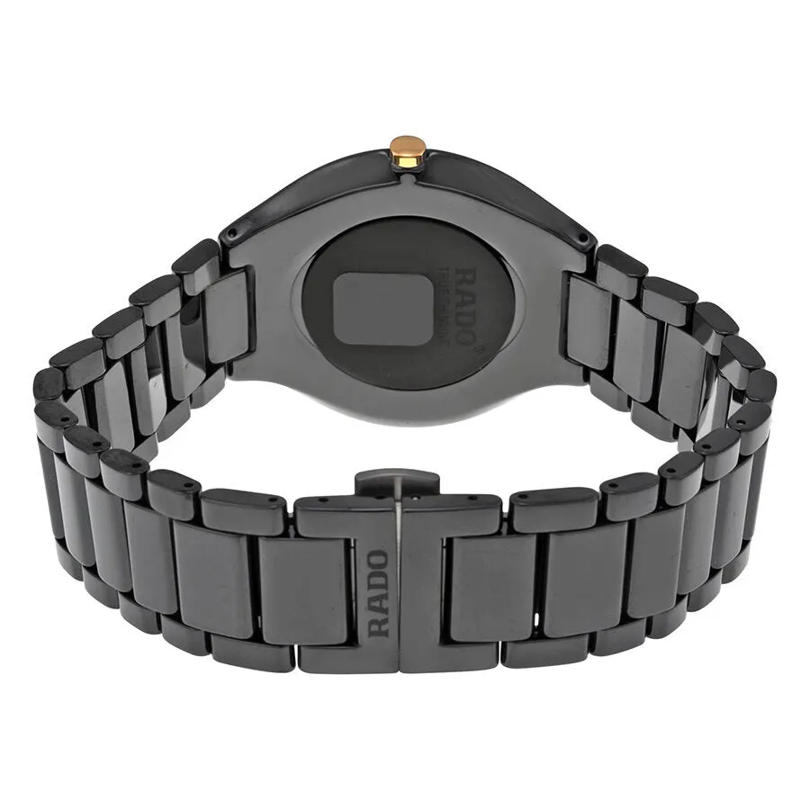 Rado True Thinline Black Dial Black Ceramic Ladies Watch R27741702