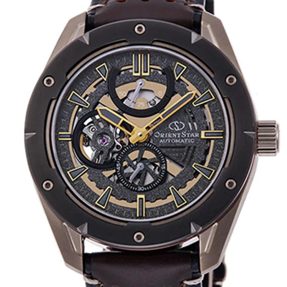 RE-AV0A04B00B RE-AV0A04B Orient Star Avant Garde Automatic Grey Skeleton Dial Watch