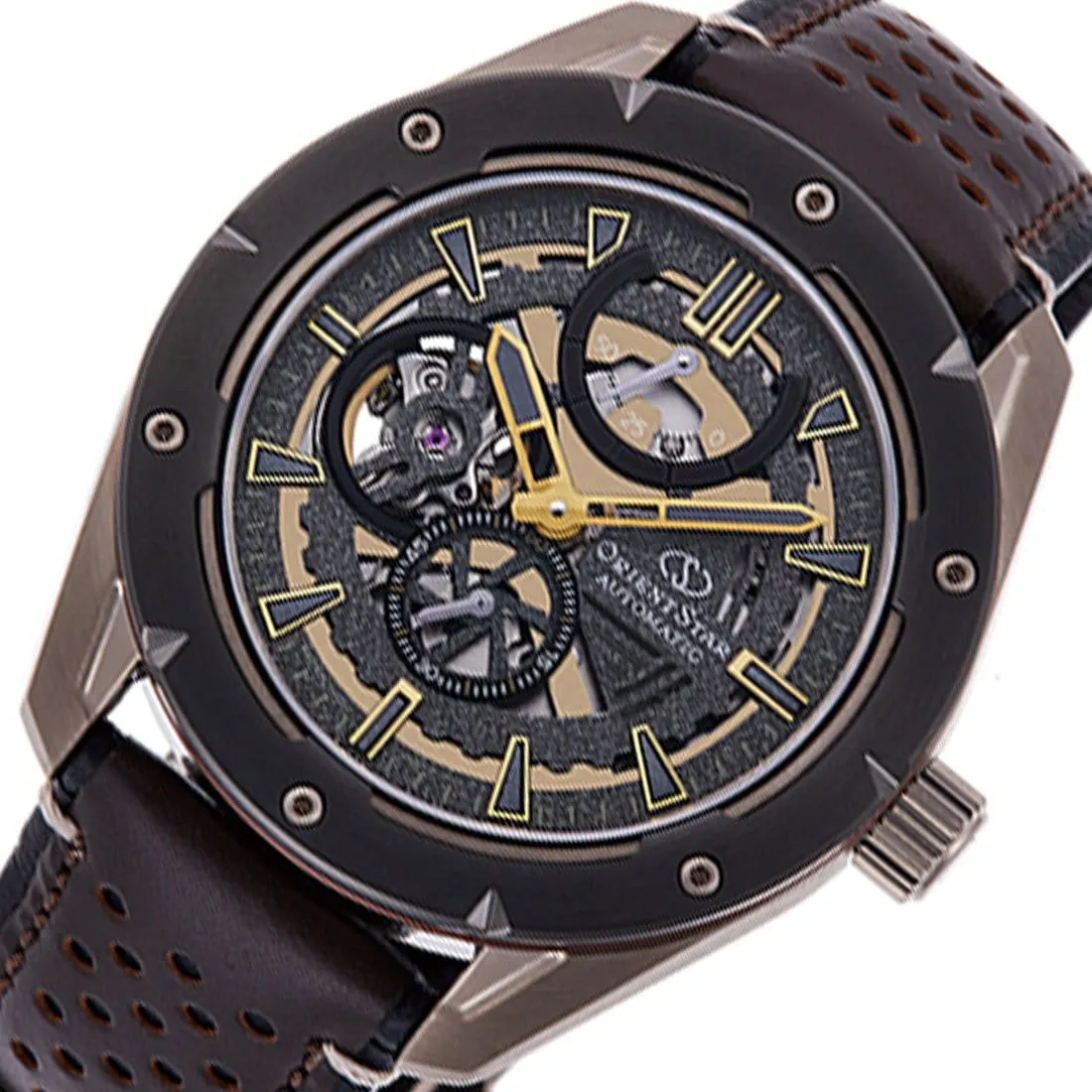 RE-AV0A04B00B RE-AV0A04B Orient Star Avant Garde Automatic Grey Skeleton Dial Watch