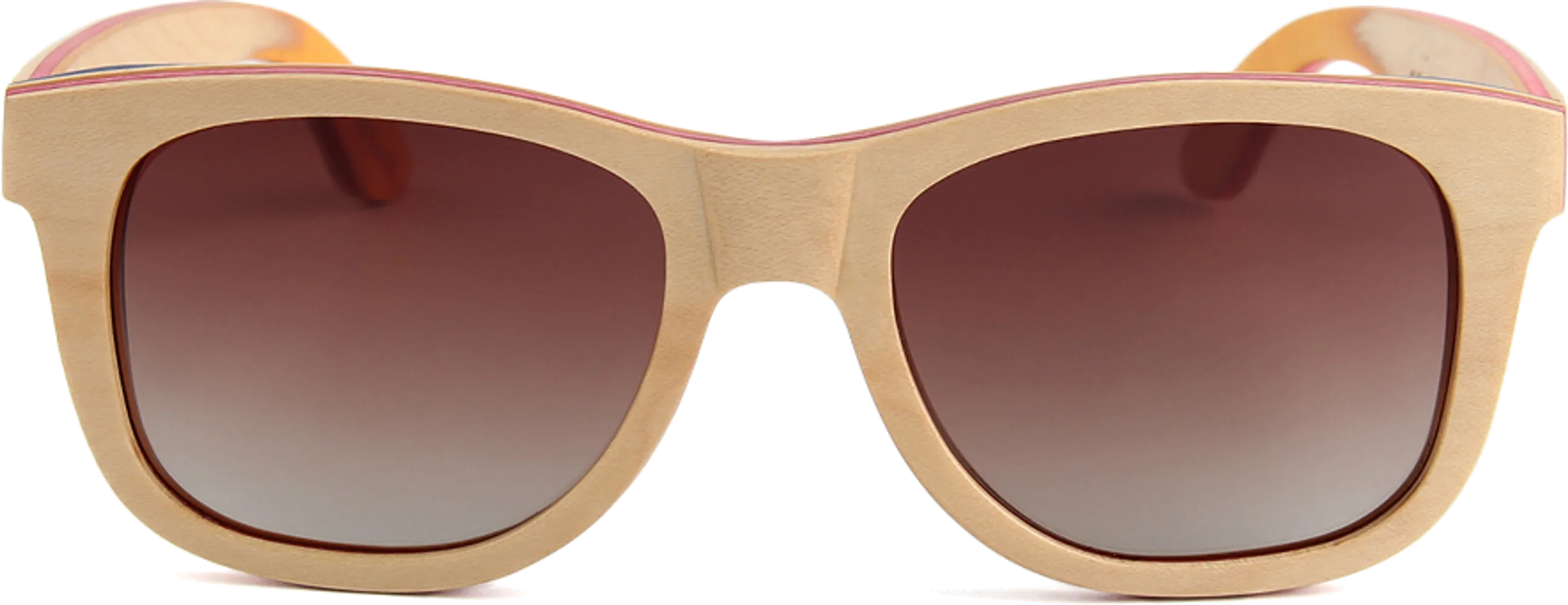 Recycled Skatedeck Kickflip Natural Sunglasses