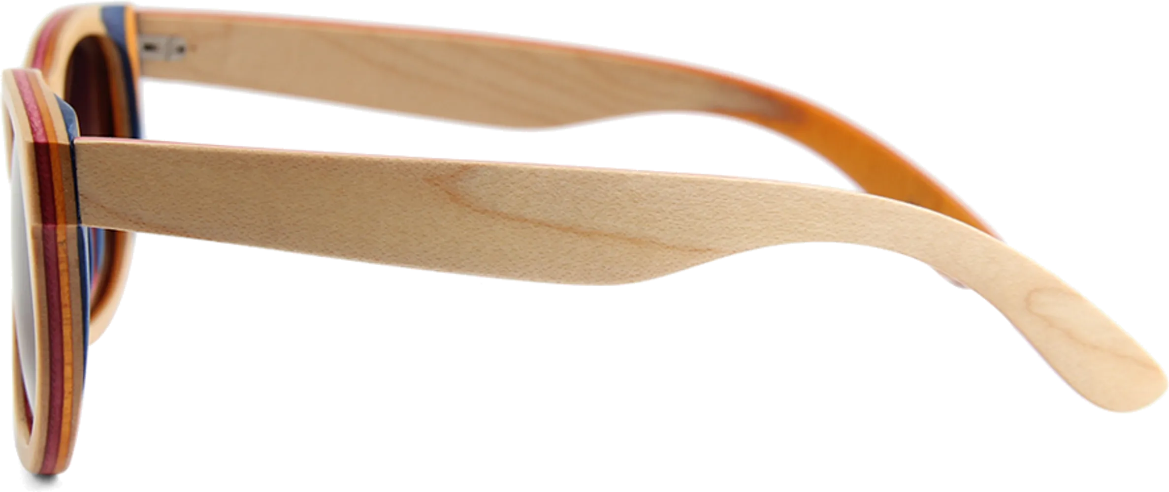 Recycled Skatedeck Kickflip Natural Sunglasses