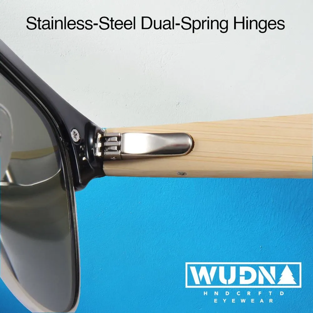 Recycled Skatedeck Kickflip Natural Sunglasses