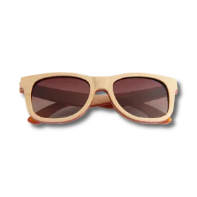 Recycled Skatedeck Kickflip Natural Sunglasses