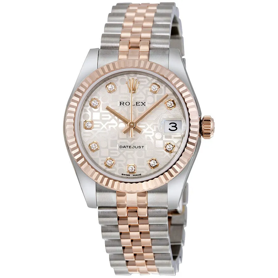 Rolex Datejust Automatic Stainless Steel and 18kt Rose Gold Ladies Watch 178271SJDJ