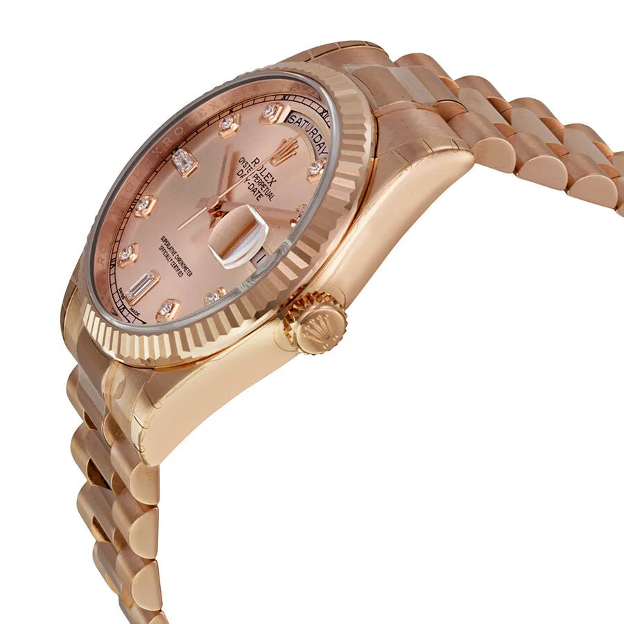 Rolex Day-Date Champagne Dial 18K Everose Gold President Automatic Ladies Watch 118235CDP