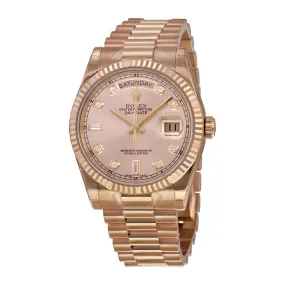 Rolex Day-Date Champagne Dial 18K Everose Gold President Automatic Ladies Watch 118235CDP
