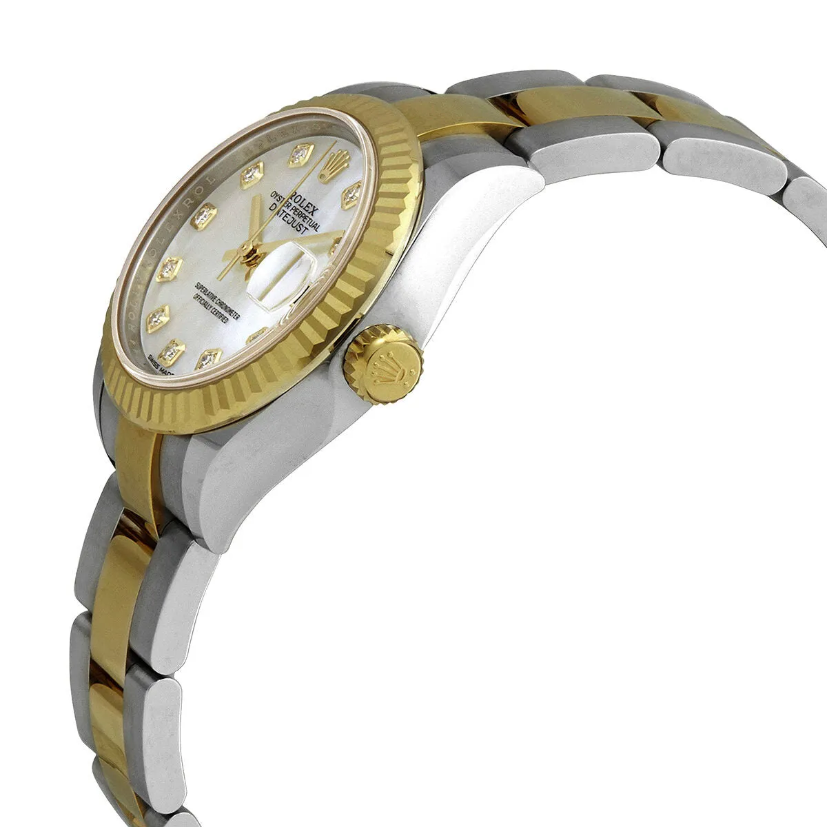 Rolex Lady Datejust Mother of Pearl Diamond Steel and 18K Yellow Gold Oyster Watch 279173MDO