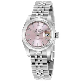 Rolex Lady Datejust Pink Roman Dial Jubilee Automatic Watch 179160PSJ