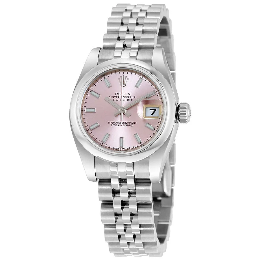 Rolex Lady Datejust Pink Roman Dial Jubilee Automatic Watch 179160PSJ