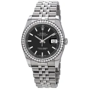 Rolex Oyster Perpetual Datejust 36 Black Dial Stainless Steel Jubilee Bracelet Automatic Men's Watch 116244BKSJ