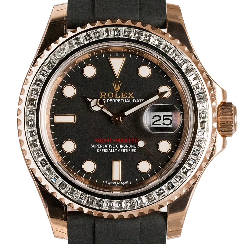 Rolex Yacht-Master 40mm Everose Gold 116655 Diamond Bezel