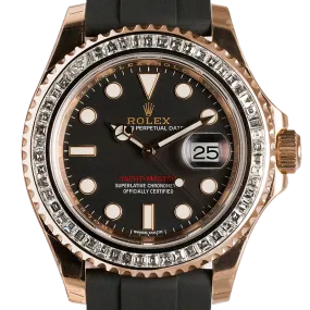 Rolex Yacht-Master 40mm Everose Gold 116655 Diamond Bezel