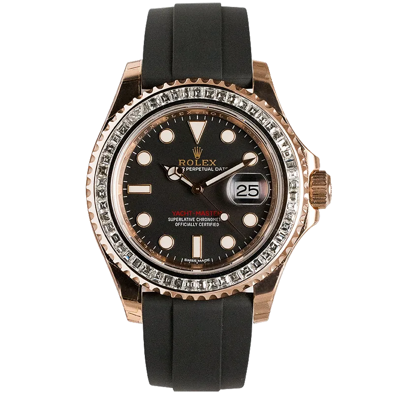 Rolex Yacht-Master 40mm Everose Gold 116655 Diamond Bezel
