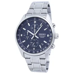 Seiko Chronograph Quartz Blue Dial Men's Watch SSB377