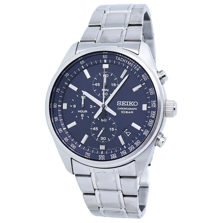 Seiko Chronograph Quartz Blue Dial Men's Watch SSB377