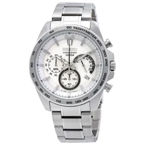 Seiko Chronograph White Dial Men's Watch SSB297P1