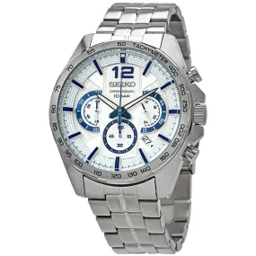 Seiko Conceptual Chronograph Quartz White Dial Men's Watch SSB343P1
