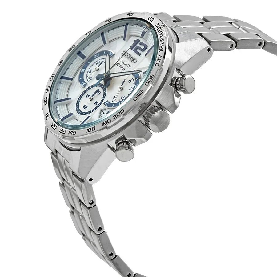 Seiko Conceptual Chronograph Quartz White Dial Men's Watch SSB343P1