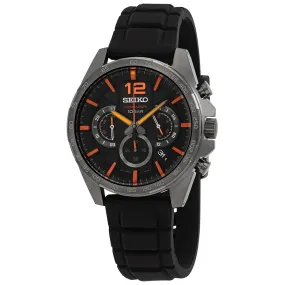 Seiko Neo Sports Chronograph Quartz Black Dial Watch SSB351P1