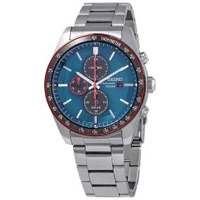 Seiko Solar Chronograph Quartz Blue Dial Men's Watch SSC717