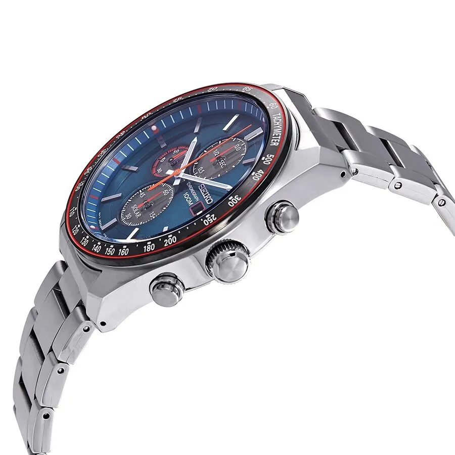 Seiko Solar Chronograph Quartz Blue Dial Men's Watch SSC717