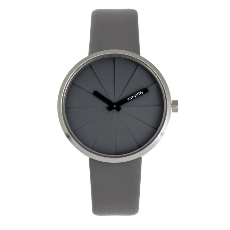 Simplify The 4000 Leather-Band Watch